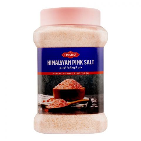 Fresh Street Himalayan Pink Salt, 2.25 KG Jar