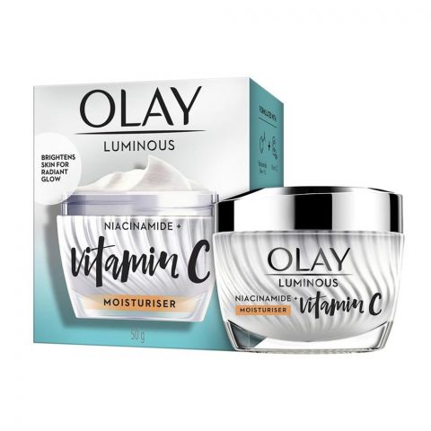Olay Luminous Niacinamide + Vitamin C Moisturiser, Brightens Skin For Radiant Skin, 50g