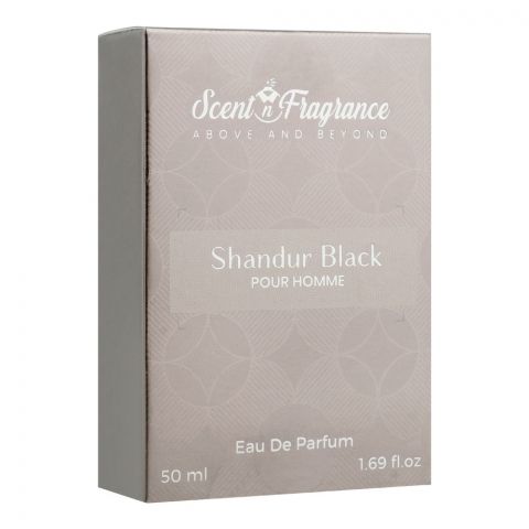 Scent n Fragrance Shandur Black Pour Homme Eau De Parfum, For Men, 50ml