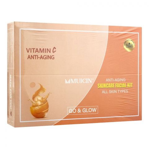 Muicin Vitamin C Anti-Aging Skin Care Facial Kit, For All Skin Types