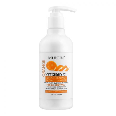 Muicin Orange Vitamin C Brightening Facial Cleanser, For All Skin Types, 250ml