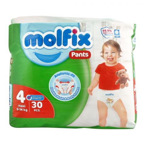 Molfix Pants No. 4, Maxi, 9-14 KG, 30-Pack