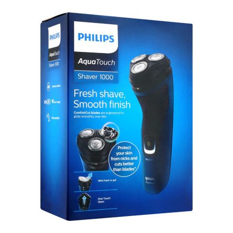 Philips Aqua Touch 1000 One Touch Open Cordless & Washable Shaver, S1121/45