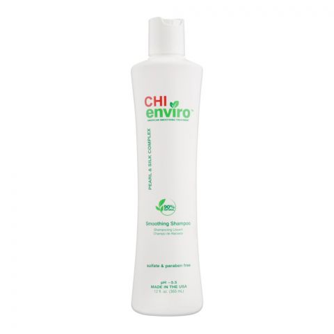 CHI Enviro Pearl & Silk Complex 90% Natural Sulfate & Paraben-Free Smoothing Shampoo, 355ml
