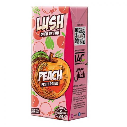 Lush Open Up Fun Peach Fruit Drink, 200ml