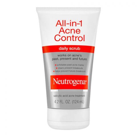 Neutrogena All-In-1 Acne Control Daily Scrub, 124ml