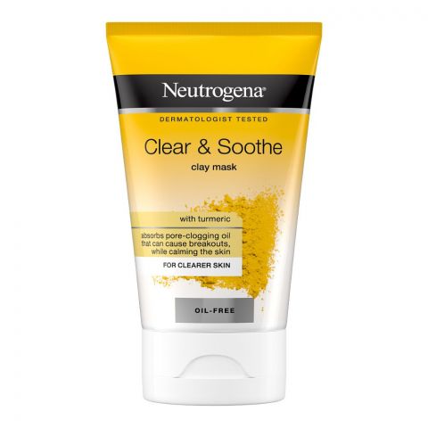Neutrogena Clear & Soothe Oil Free Clay Mask, For Clearer Skin, 50ml