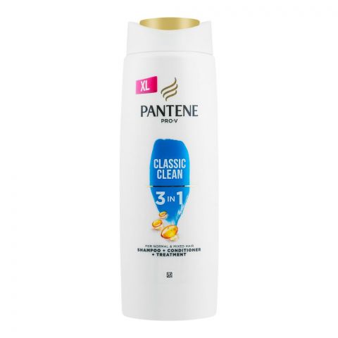 Pantene XL Pro-V Classic Clean 3-In-1 Shampoo + Conditioner + Treatment, For Normal & Mixed Hair, 450ml
