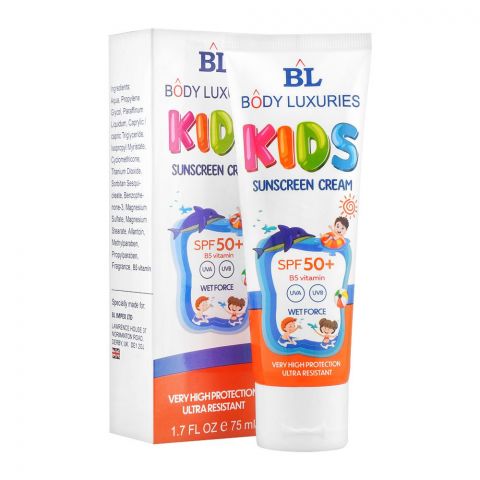 Body Luxuries Kids SPF 50+ Sunscreen Cream, 75ml