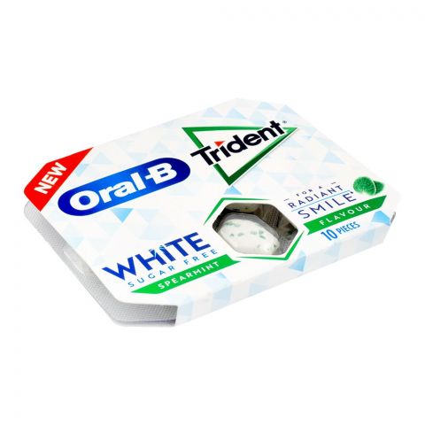 Trident Oral-B White Spearmint Sugar-Free Chewing Gum, 17g