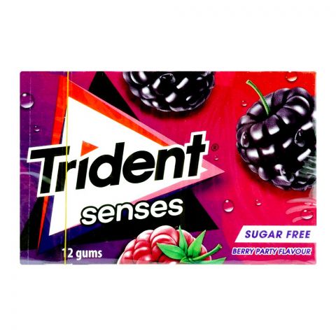Trident Senses Sugar-Free Berry Party Flavor Gum, 12-Pack