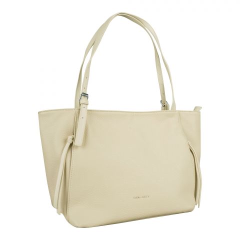 D-J Tote Style Hand Bag, Creamy White, 69203