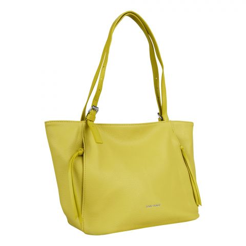 D-J Tote Style Hand Bag, Mustard Green, 69203