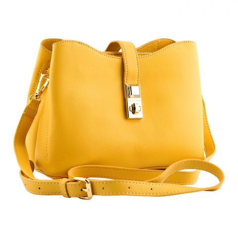 D-J Shoulder Bag, Yellow, 6907-1