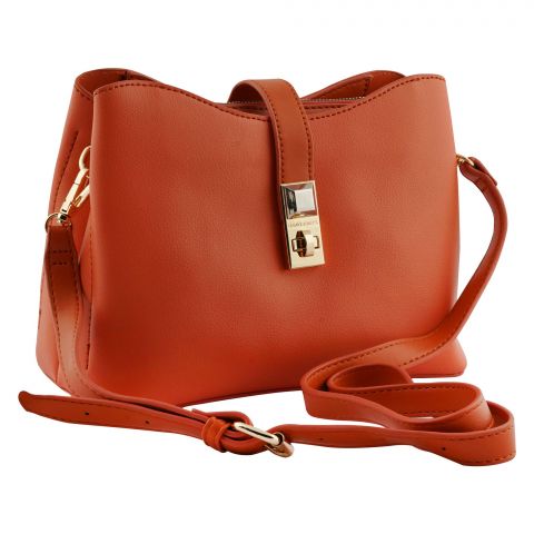 D-J Shoulder Bag, Orange, 6907-1