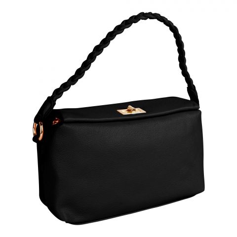Baguette Hand Bag, Black, 8730