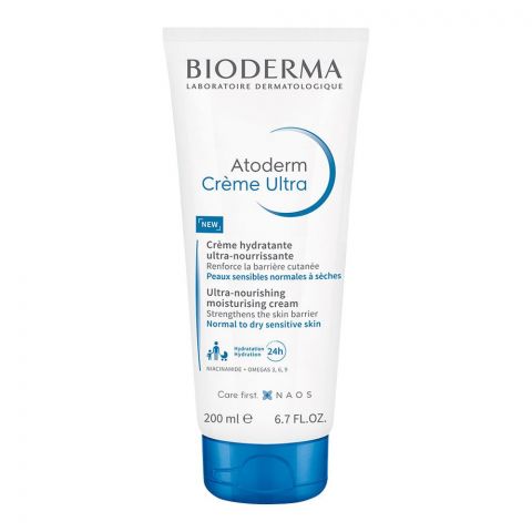Bioderma Atoderm Creme Ultra-Nourishing Moisturising Cream, Normal To Dry Sensitive Skin, 200ml