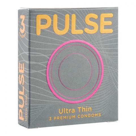 Pulse Ultra Thin Premium Condoms, 3-Pack