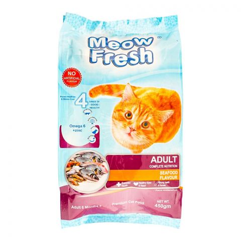 Meow Fresh Adult 6 Months+ Seafood, 450g