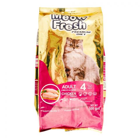 Meow Fresh Premium Diet Adult 6 Months+ Chicken, 500g