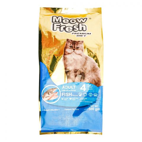 Meow Fresh Premium Diet Adult 6 Months+ Fish, 500g
