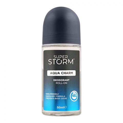 Super Storm Aqua Charm 48H Deodorant Roll-On, 50ml