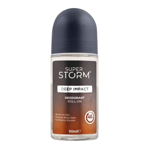 Super Storm Deep Impact 48H Deodorant Roll-On, 50ml