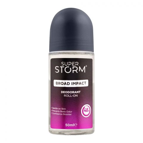 Super Storm Broad Impact 48H Deodorant Roll-On, 50ml