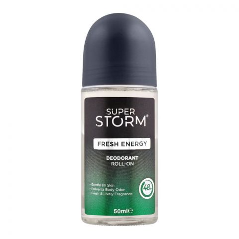 Super Storm Fresh Energy 48H Deodorant Roll-On, 50ml