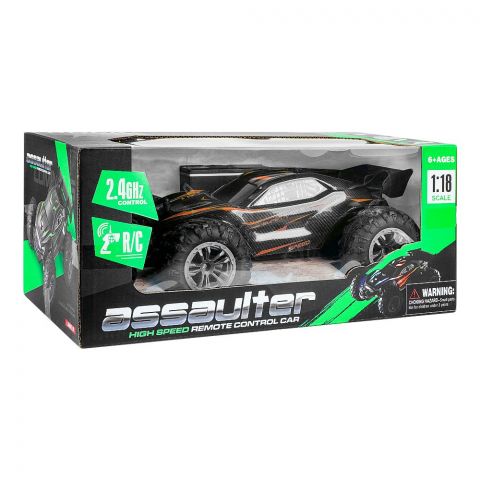 Rabia Toys Assaulter High-Speed Remote-Control Car, W/Light Orange & Black, For 6+ Years, 9040-14F