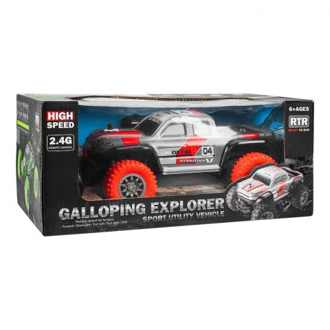 Rabia Toys High-Speed Remote-Control Truck, Grey & Orange, For 6+ Years, 9040-5F