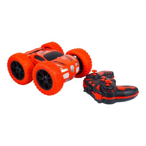 Rabia Toys Remote Control 360 Rolling 2-Sided Stunt Car, W/Light Red, For 6+ Years, CQ-507
