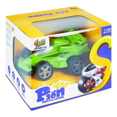 Rabia Toys Pioneer Inertia Toy Car, Green, 1:36 Scale