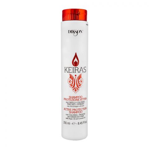 Dikson Keiras Active Protection Shampoo, For Color Treated & Damaged Hair, 250ml