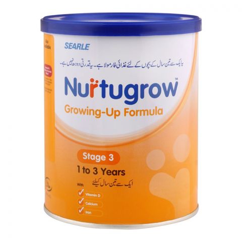 Searle Nurtugrow Growing Up Formula Stage 3, For 1 To 3 Years, Tin 400g