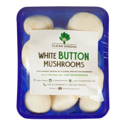Fresh Basket White Button Mushrooms, Local, 250g