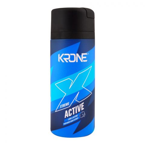Krone Xtreme Active Long Lasting Body Spray, For Men, 150ml