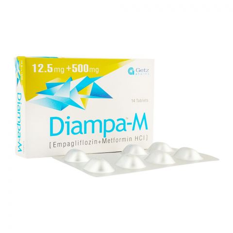 Getz Pharma Diampa-M Tablet, 12.5mg + 500mg, 14-Pack