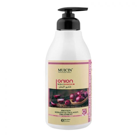 Muicin Onion Protein Keratin & Collagen Treatment Anti Hair Loss Scalp Shampoo, 550ml