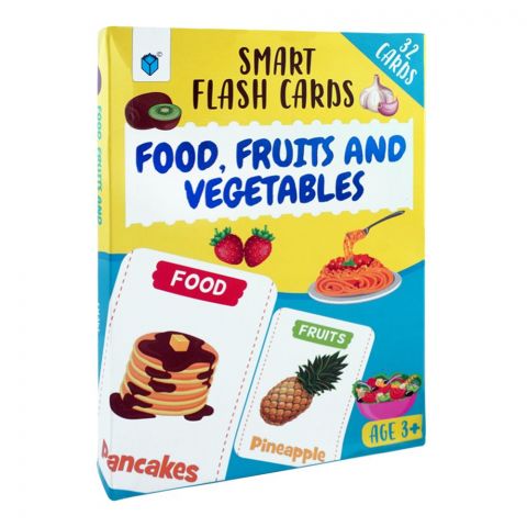 Smart Flash Card Food, Fruits & Vegetables Book, For 3+ Years