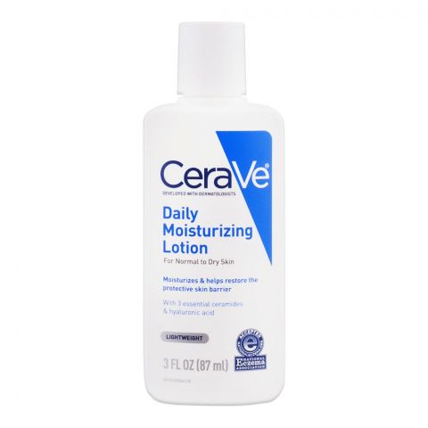 CeraVe Daily Moisturizing Lotion, Lightweight, For Normal To Dry Skin, 87ml