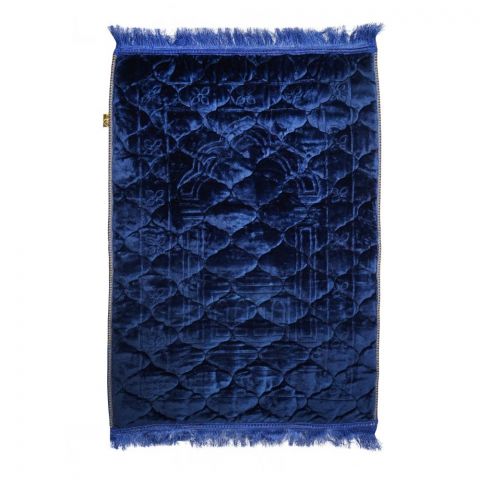 Plushmink Premium Mughal Printed Prayer Mat, Blue, F404018