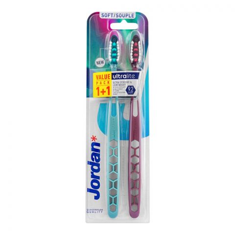 Jordan Ultralite Toothbrush, Soft, 2-Pack