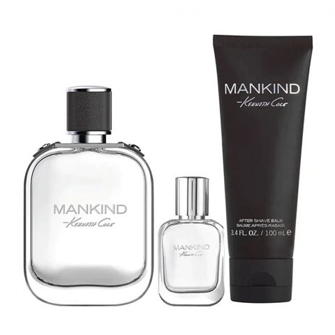 Kenneth Cole Mankind Set For Men, Eau De Toilette 100ml + Eau De Toilette 15ml + After Shave Balm