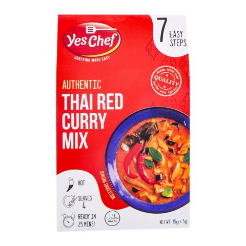 Yes Chef Thai Red Curry Mix 7 Steps, 35g + 5g