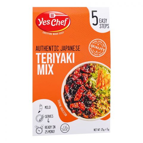 Yes Chef Teriyaki Mix 5 Steps, 25g + 5g