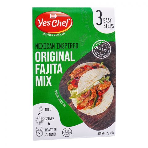 Yes Chef Original Fajita Mix 3 Steps, 32g + 5g