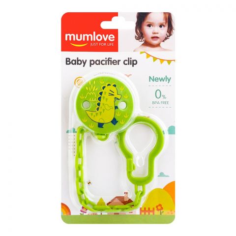 Mum Love Baby Pacifier Clip, Green, P3637