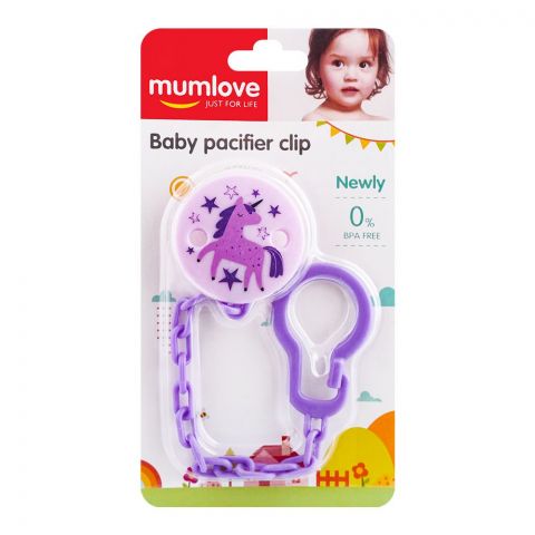Mum Love Baby Pacifier Clip, Purple, P3637