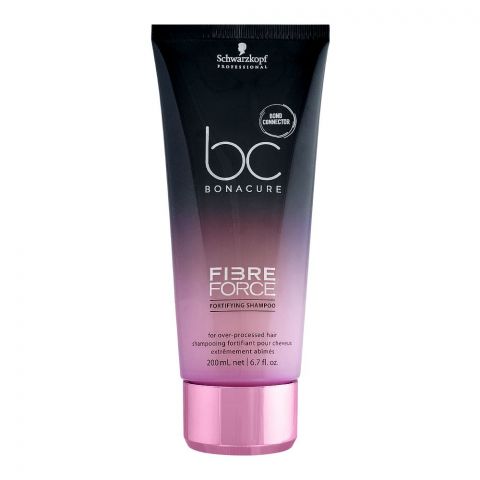 Schwarzkopf BC Bonacure Hair Therapy Fibre Force Fortifying Shampoo, For Over-Processed Hair, 200ml